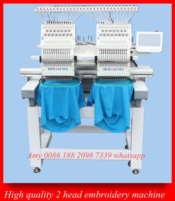 12 Languages Smart 2 Head 15 Needle Computer Control Cap Embroidery Machine Ho1502n