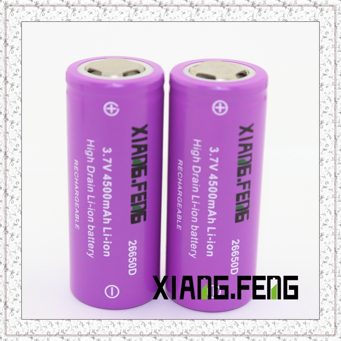 3.7V Xiangfeng 26650 4500mAh Icr Rechargeable Lithium Battery Rechargeable Lithium Battery