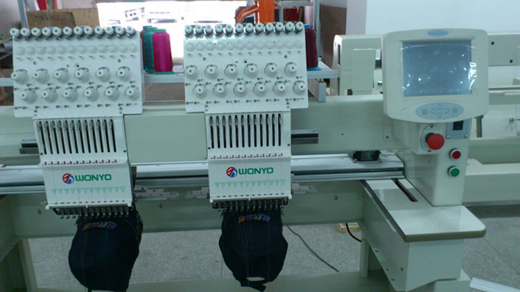 Wonyo 2 Head Computerized Embroidery Machine for Cap/Hat/T-Shirt/Logo/Flat/Garments Embroidery