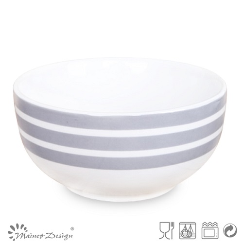 13cm Ceramic Bowl with Simple Color Decal