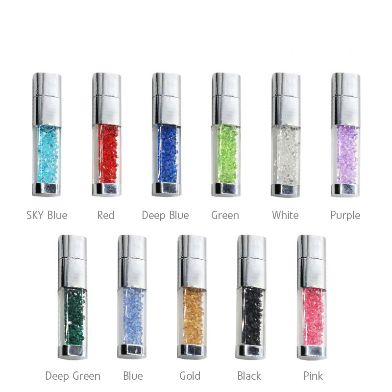 Glitter Lipstick Crystal USB with Multicolors 2GB, 4GB, 8GB