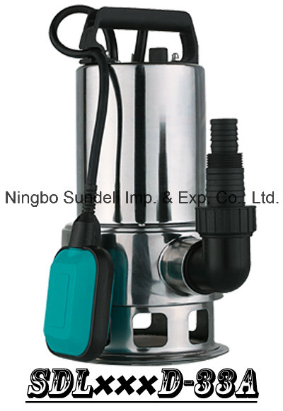 (SDL400D-33A) Best Quality Stainless Steel Shaft Dirty Water Garden Submersible Pump with Float Switch