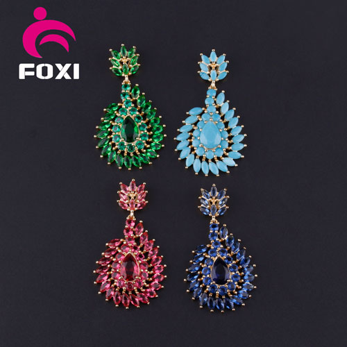 Four Color Design CZ Stone Accept OEM/ODM Fashion Jewelry Sets