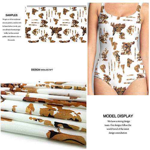 Polyester Spandex New Trend Printed Swimwear Fabric