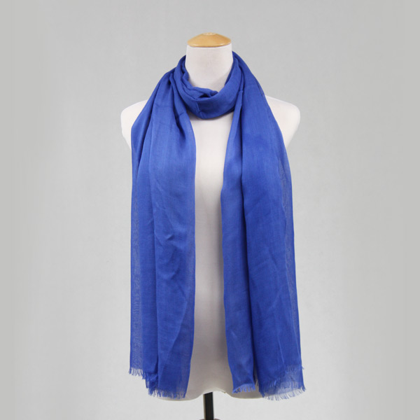 Blue Viscose Long Scarf for Women