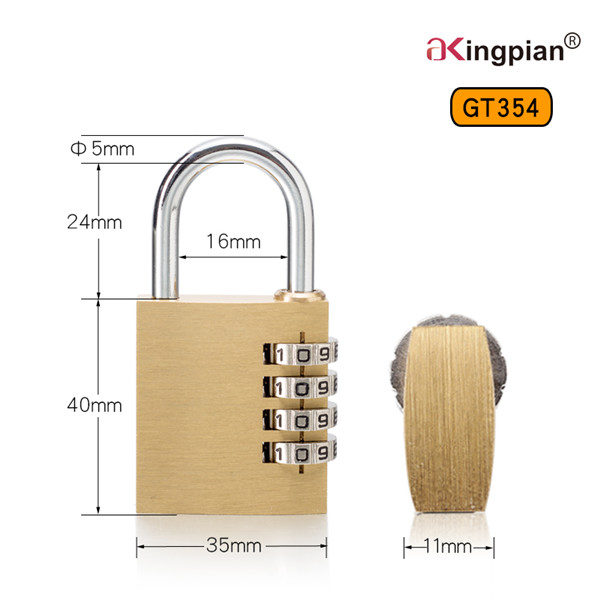 4 Digit Brass Combination Padlock and Code Padlock