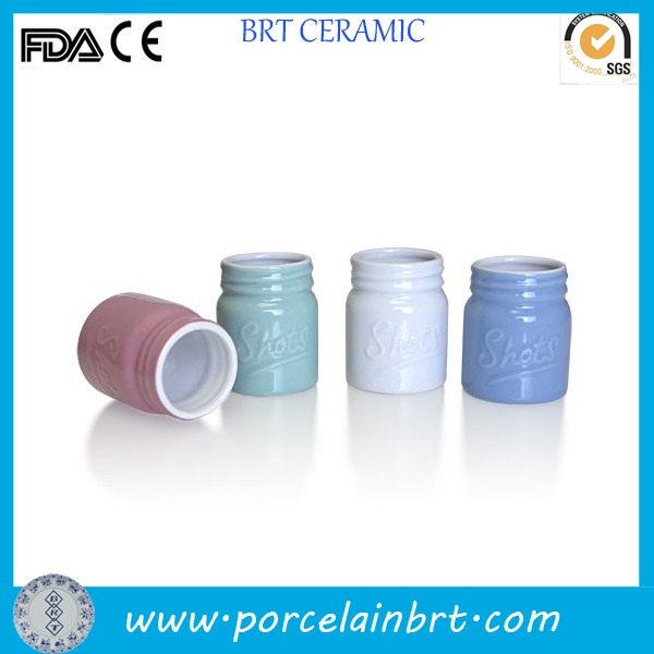 Wholesale Color Small Storage Ceramic Mason Jar