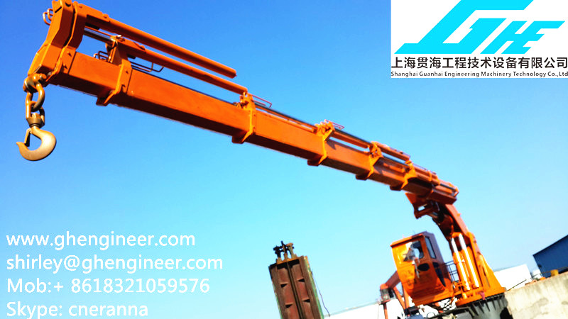 Telescopic Knuckle Boom Marine Deck Crane 18t