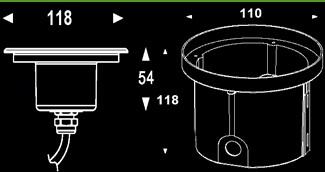 24V Multi-Colored LED Recessed Underwater Light (JP94636)