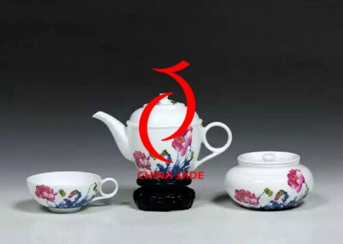 Hand Painting Flower High Quality Ceramic Rose Tea Set Made in China