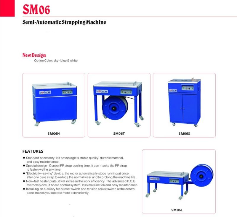 2015 Best Selling Semi Automatic Strapping Machine CE ISO Sm06h