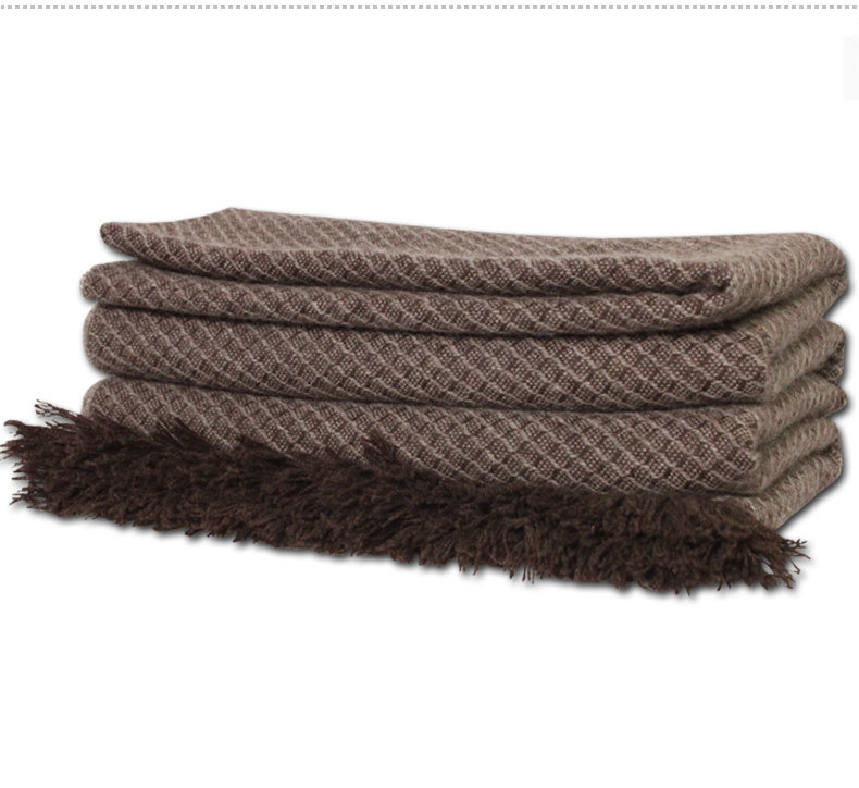 682015 Luxury 100% Yak Jacquard Blanket