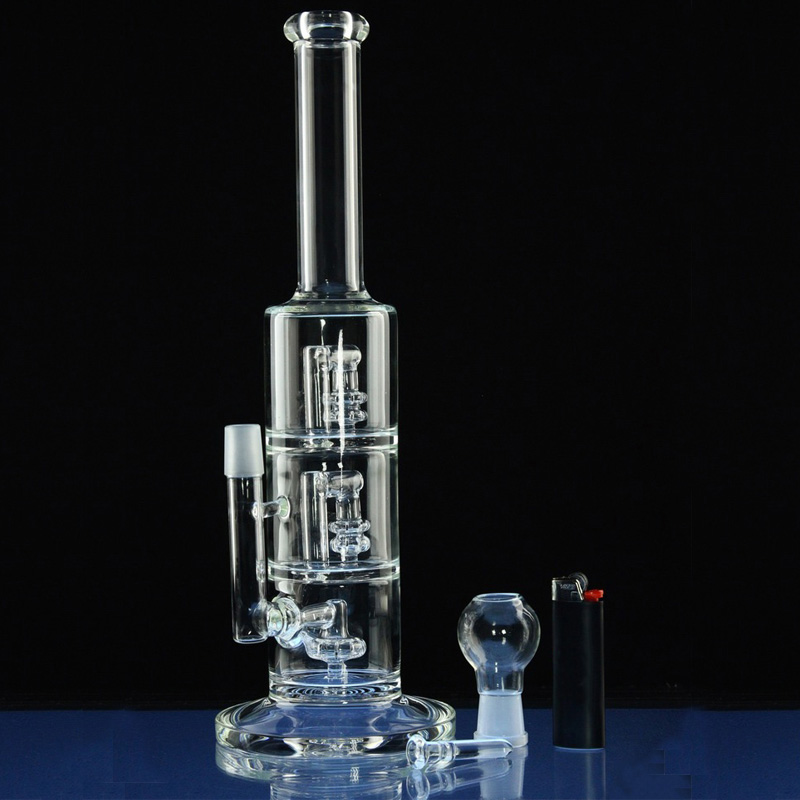 Triple Chamber Oil Rig Hookah Glass Smoking Water Pipes (ES-GB-300)