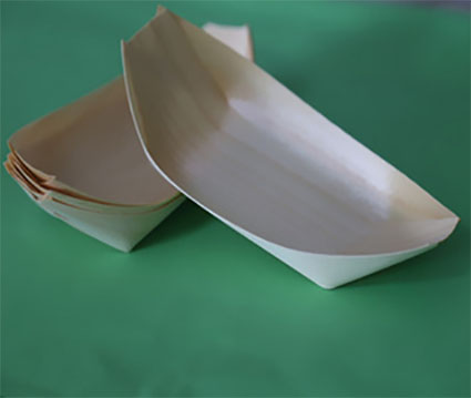 Wooden Platter Leaf Boat for Sushi