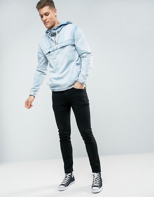 Blend Denim Men's Hooded Denim Jacket