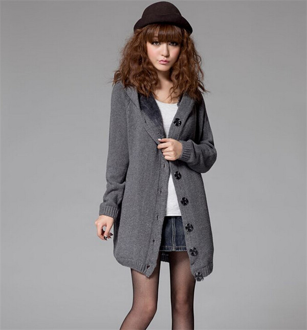 Latest Fashion Winter Women's Long Cardigan Sweater Winter Single Breasted Warm Knitting Coat