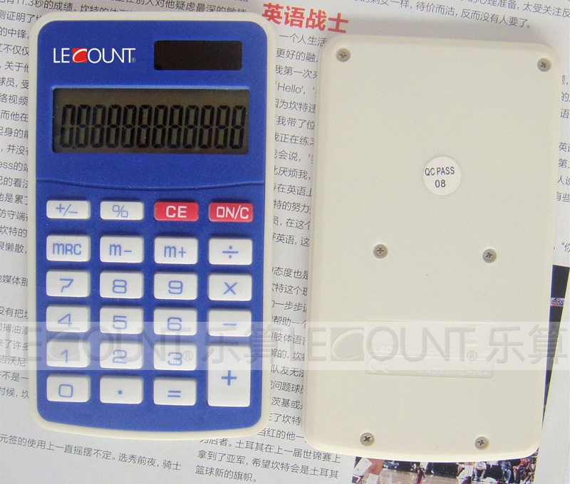 12 Digits Dual Power Mini Size Pocket Calculator with Various Optional Colors (LC360)