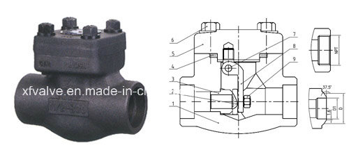 ANSI Forged Steel A105 Thread End NPT Lift Check Valve