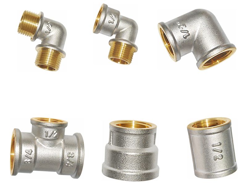 Nickel-Plated Screw Fitting - Elbow F/F (a. 0301)