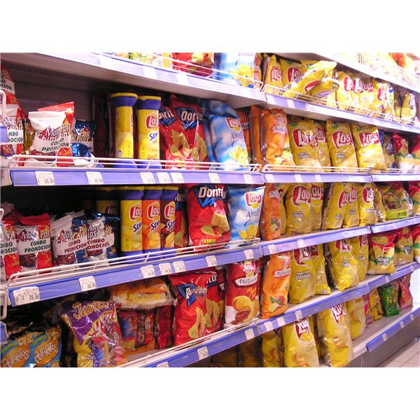 Supermarket Heavy Duty Double Sides Display Shelving