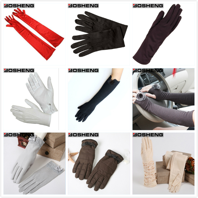 Lady Fabric Driving Sun Protection Arm Long Woven Gloves