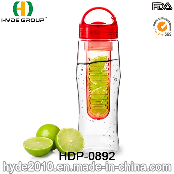 750ML BPA Free Tritan Fruit Infuser Water Bottle, Plastic Fruit Infusion Bottle (HDP-0892)