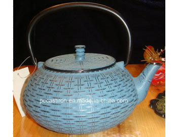 Painted Cast Iron Teapot