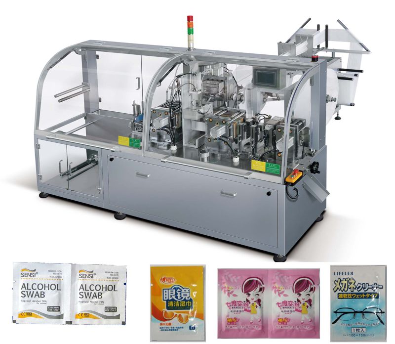 Automatic Horizontal Four-Side Sealing Wet Tissue Packing Machine