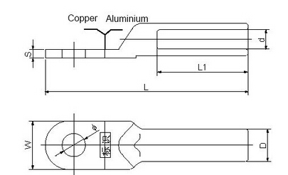 Bi-Metal Cable Lugs/ Copper Cable Terminal for Wire