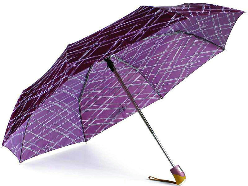 Grooved Print Compact Windproof Duomatic Umbrellas (YS-3FD33083972R)