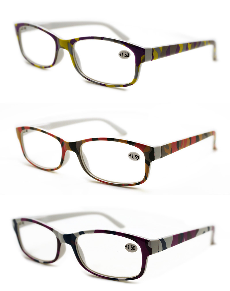 Ladies Plastic Reading Glasses with Multi-Color Paper Transfer (WRP506247)