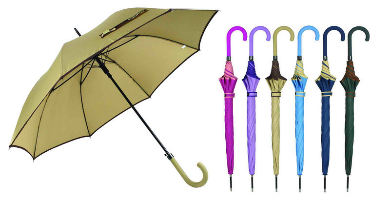 Edged Solid 3 Section Auto Open Umbrellas (YS-3FA22083520R)