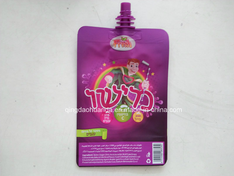 Spouted Plastic fruit Jelly Beverage Packaging Bag