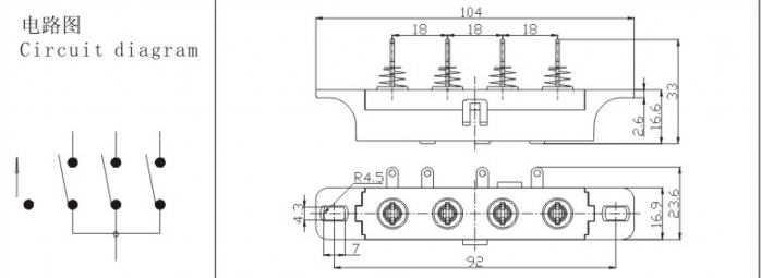 Soken Qk1-1 4 Position Key Switch