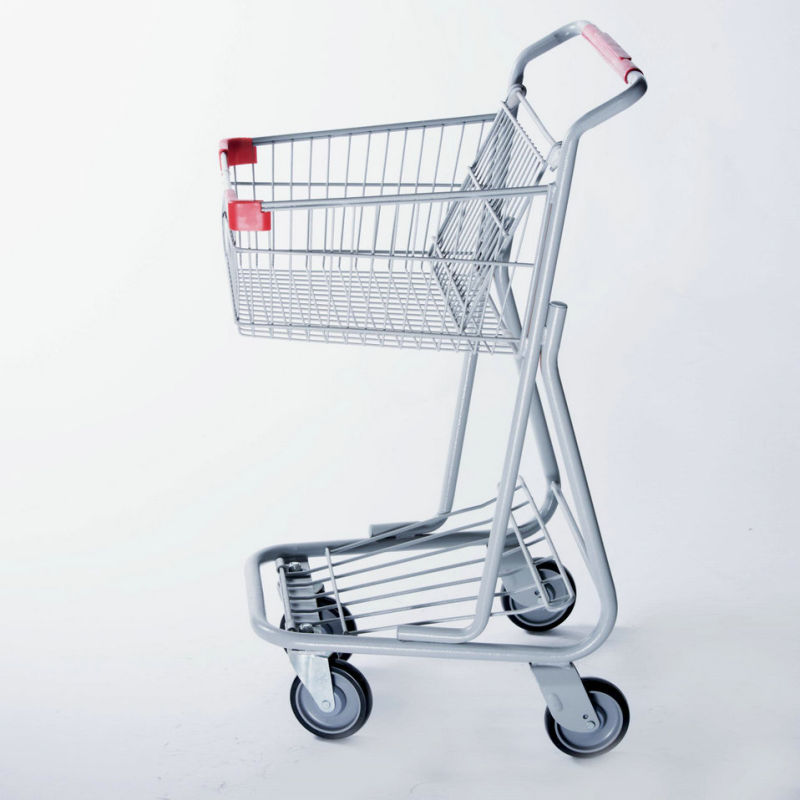 Double Basket Shopping Trolley