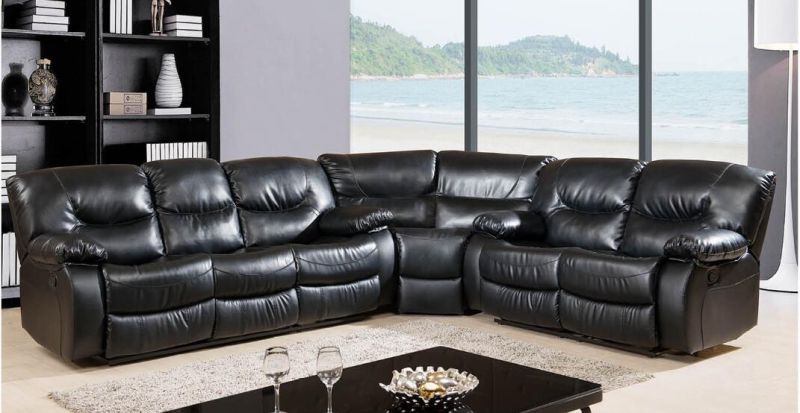 Media Rooms Home Theater Leather Corner Reclining Sectional