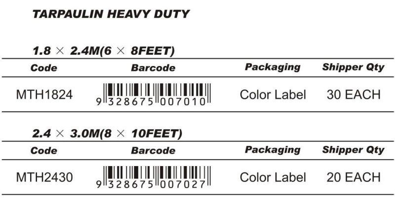 High Quality Tarpaulin Heavy Duty OEM Durable