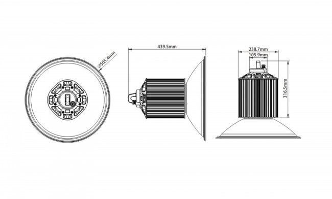 5 Year Warranty Meanwell Driver Philips Chip 150W LED High Bay Light