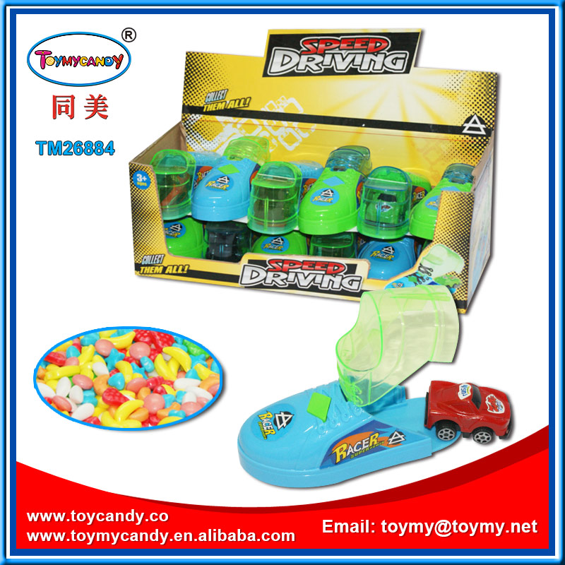 Speeding Driving Mini Car Shoe Toy with Sharpener Candy