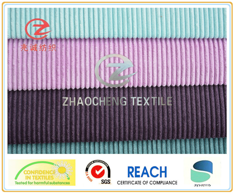 6W Poly/Nylon Bonded Corduroy Fabric for Sofa Use and Jacket (ZCCF056)