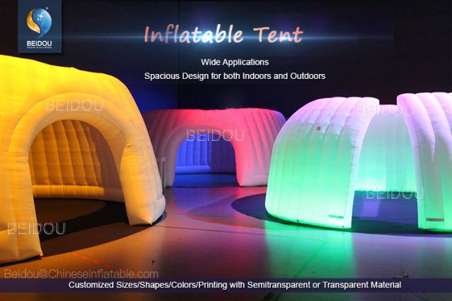 Outdoor Inflatable Car Igloo Clear LED Party Tents Inflatable Bubble Camping Dome Tent for Sale