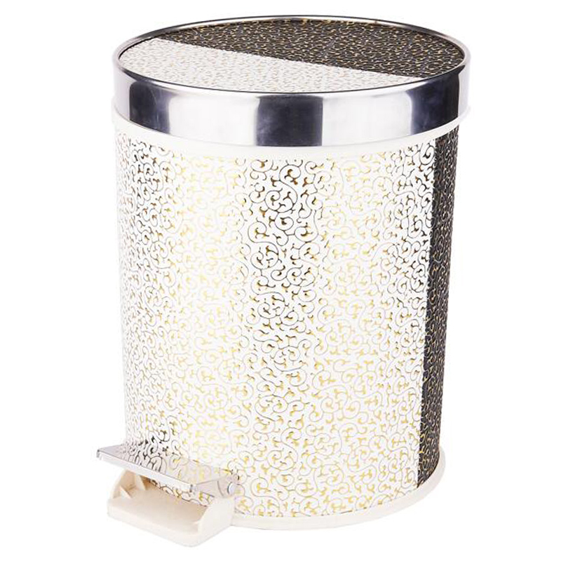 Stainless Steel Top Rim Foot Pedal Dust Bin