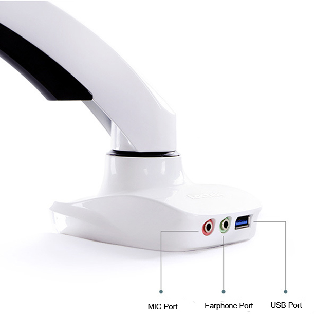 75*75mm 100*100mm LCD Monitor Stand Rotation Lifting Bracket with USB Audio