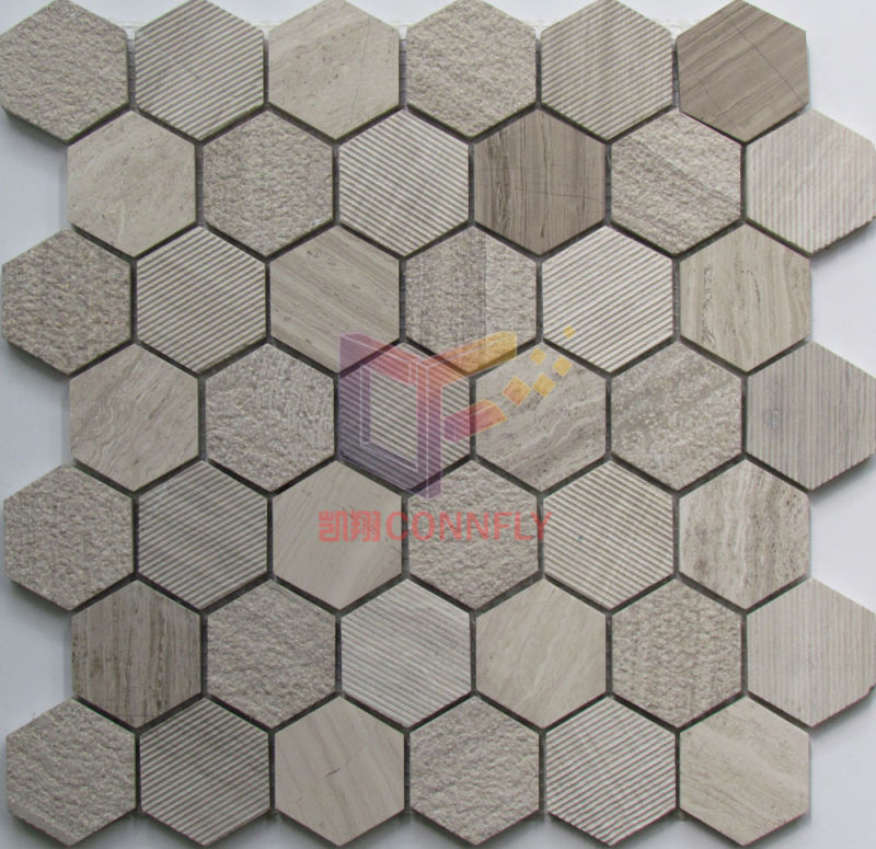 Hexagon Marble Mosaic (CFS1045)