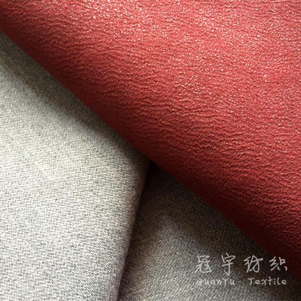 Polyester Coated Leatheroid Upholstery Fabric for Sofa