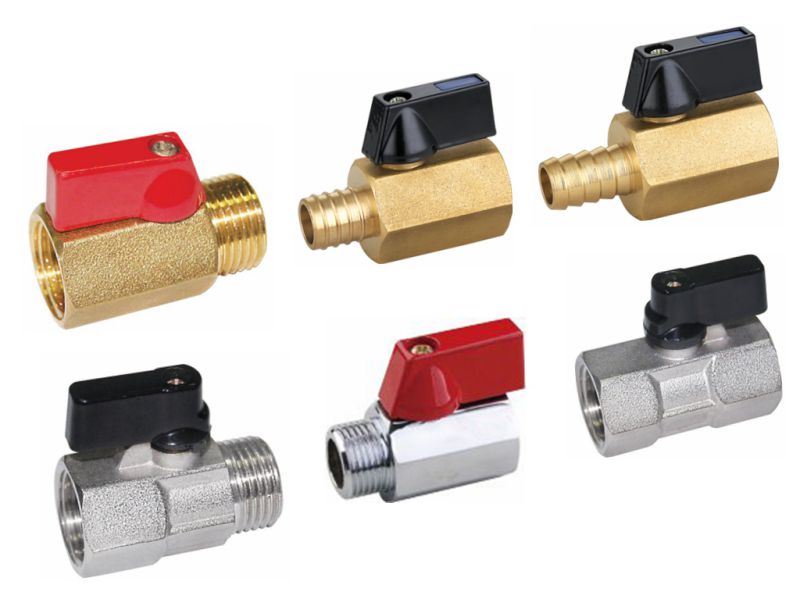 Brass Full Bore Male X Male Water Mini Ball Valve (a. 8005)