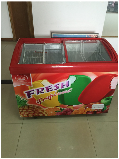 Curved Sliding Glass Door Ice Cream Display Freezer (SC/SD268Y)