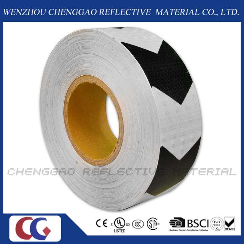 PVC Black and White Road Safety Arrow Reflective Tape (C3500-AW)