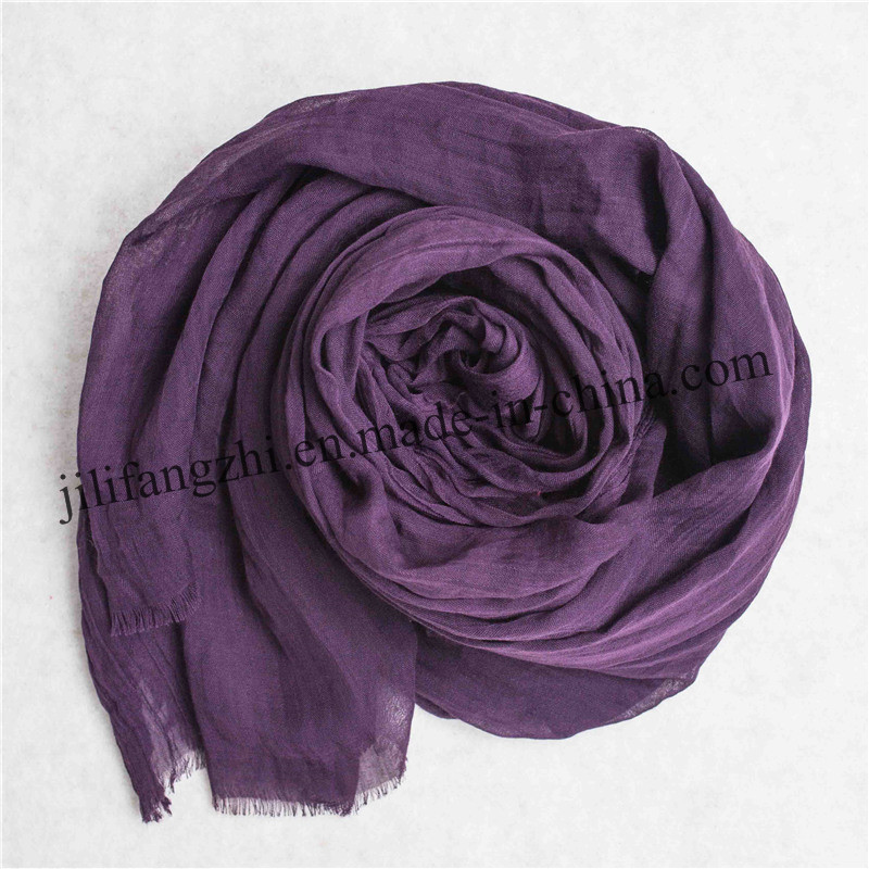 High Quality 100% Polyester Muslim Fabric for Lady Head Warm Scarf