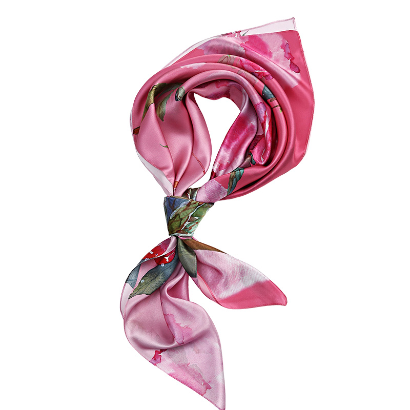 The Red Flowers Printed Scarf for Women